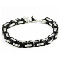 Fashion Hot Bijoux Bijoux en acier inoxydable Silver Black Bijoux Bracelet Bracelet